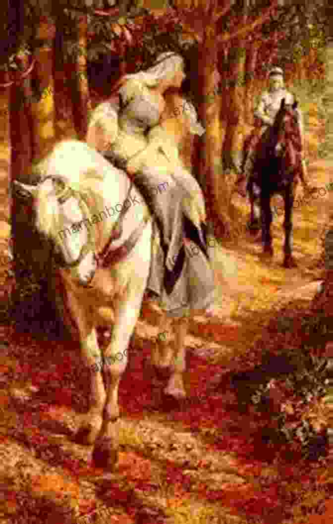 A Painting Of Erec And Enide Riding On Horseback. Four Arthurian Romances: Active 12th Century (Poetry Classics)