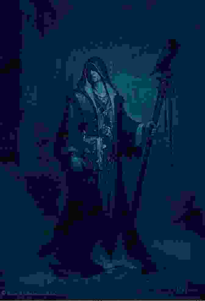 A Young Woman Standing In A Field, Dressed In A Blue Robe And Holding A Staff. She Is Surrounded By Magic Symbols And Energy. Blue Adept (Apprentice Adept 2)