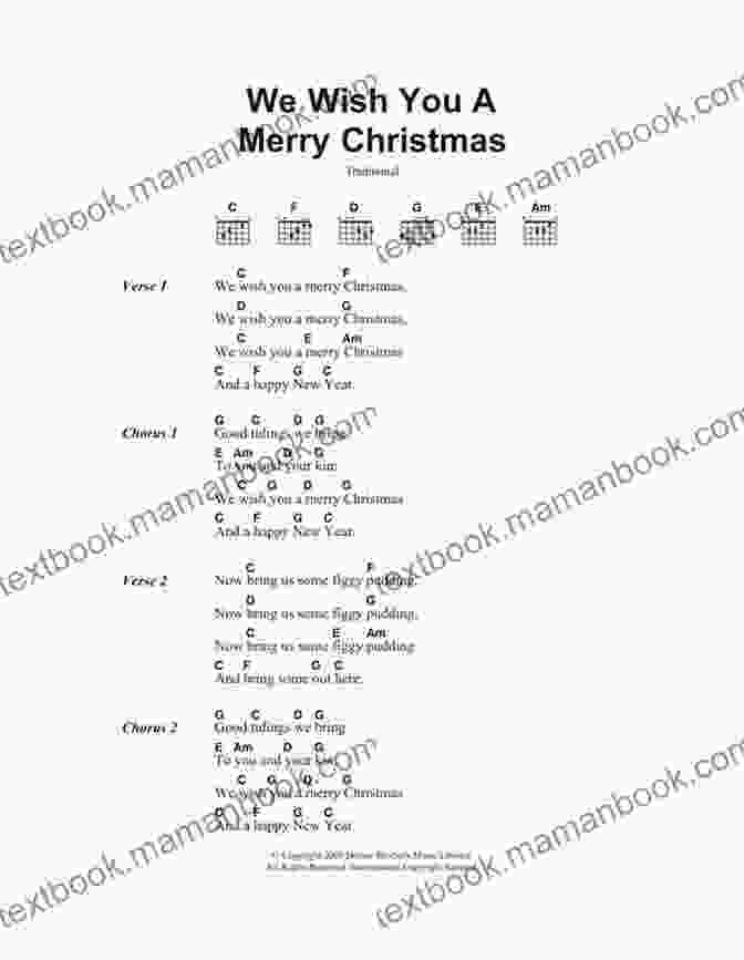 Am Chord Diagram We Wish You A Merry Christmas Solo Guitar Easy Level Christmas Song In Standard Notation And Tablature For Beginners: TABS And Scores With Short TAB Description And Chord Chart Ukulele Strum