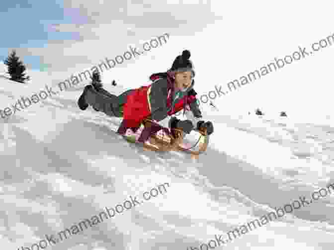 Jasmine Sledding Down A Snowy Hill, Surrounded By A Winter Landscape. Disney Princess: Jasmine S Snowy Day (Disney Short Story EBook)