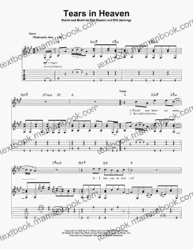 Tears In Heaven By Eric Clapton Guitar Tablature 12 Easy Guitar Pieces I Classic Popular Song In Standard Notation Tablature And Chords For Beginners: TAB And Scores With Short Description And Chord Chart Ukulele Strum I Music Gift For Guitarists