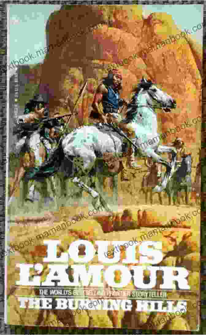 The Burning Hills Novel Cover Featuring A Cowboy On A Horse, Riding Through A Rugged Mountain Pass At Sunset. The Burning Hills: A Novel