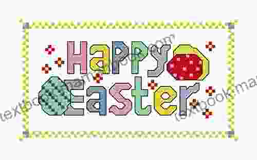 Happy Easter Cross Stitch Chart/ Pattern: Cross Stitch Design Suitable For Making Eatser Cards/ Putting In Frames